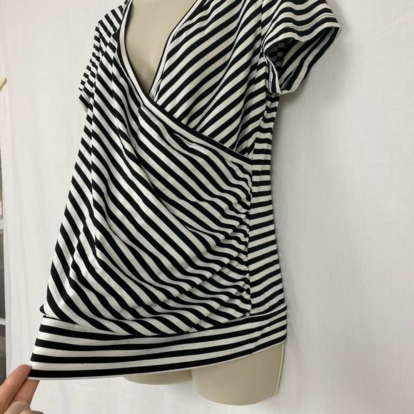 Motherhood Maternity XL Nursing Top Striped Wrap - Picture 2 of 6